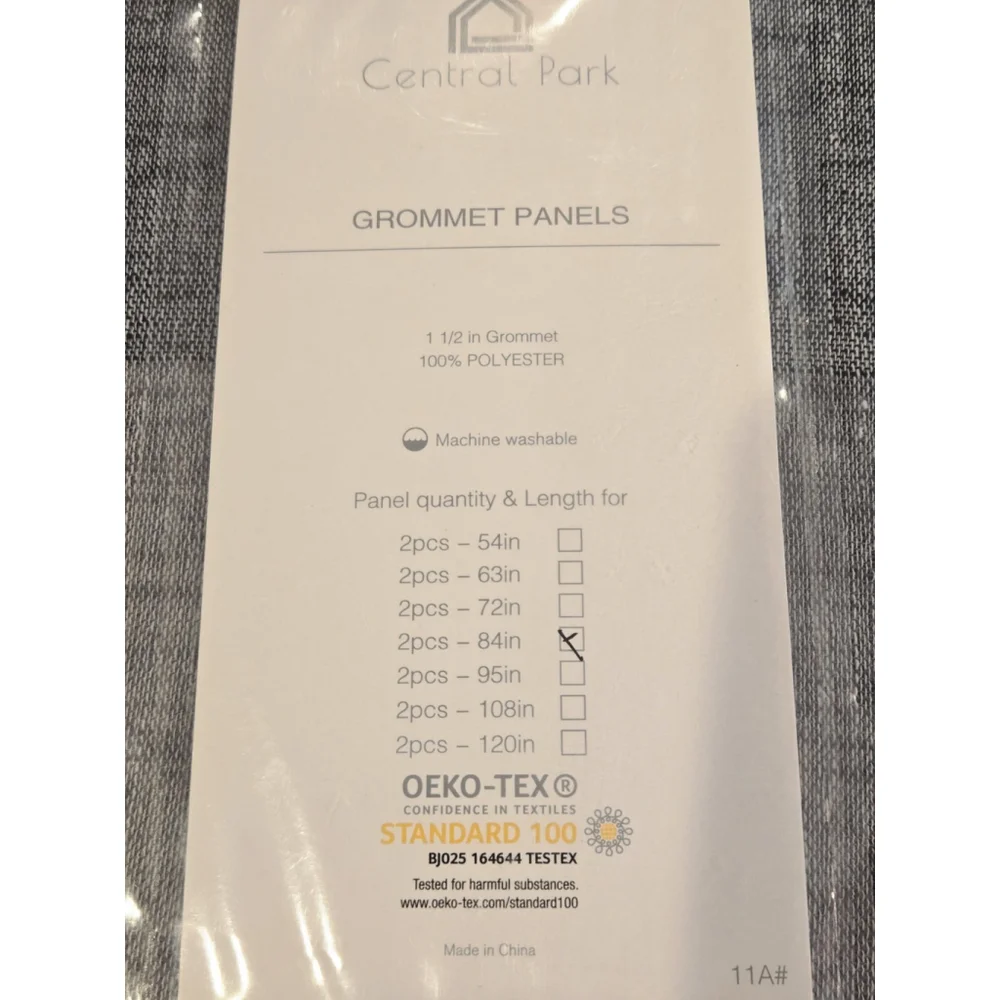 Central Park Ombre Semi Sheer Linen Curtain Panels 40” X 84” Striped NIP